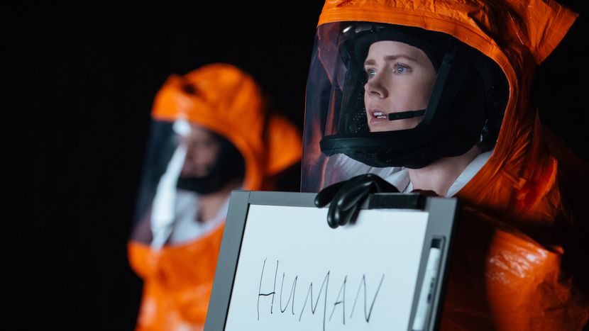 Amy Adams (right) as Louise Banks in ARRIVAL by Paramount Pictures